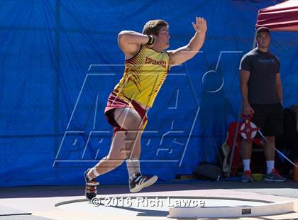Thumbnail 1 in Orange County Track & Field Championships (Boys Varsity Shot Put) photogallery.