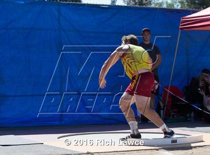 Thumbnail 1 in Orange County Track & Field Championships (Boys Varsity Shot Put) photogallery.