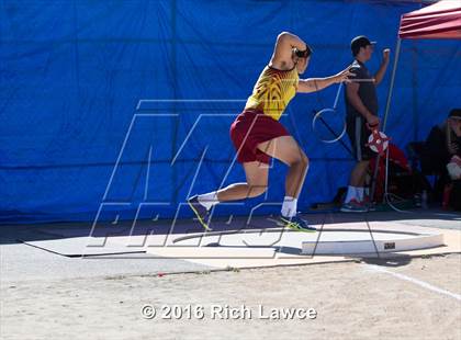 Thumbnail 2 in Orange County Track & Field Championships (Boys Varsity Shot Put) photogallery.