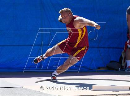 Thumbnail 1 in Orange County Track & Field Championships (Boys Varsity Shot Put) photogallery.