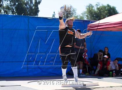 Thumbnail 2 in Orange County Track & Field Championships (Boys Varsity Shot Put) photogallery.