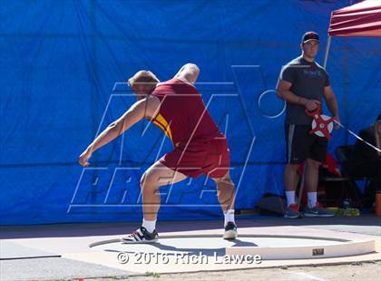Thumbnail 2 in Orange County Track & Field Championships (Boys Varsity Shot Put) photogallery.