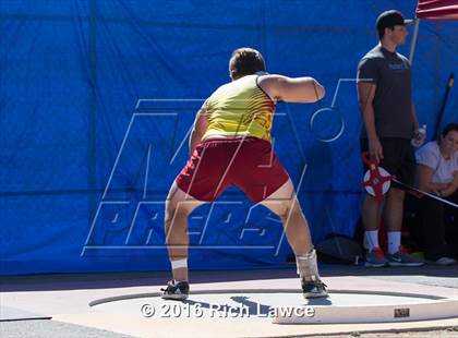 Thumbnail 3 in Orange County Track & Field Championships (Boys Varsity Shot Put) photogallery.