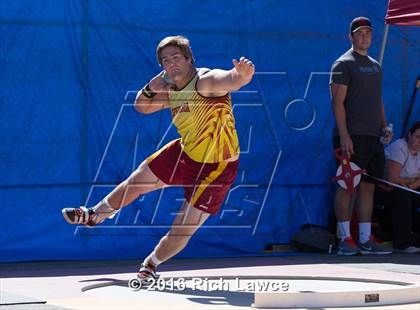 Thumbnail 1 in Orange County Track & Field Championships (Boys Varsity Shot Put) photogallery.