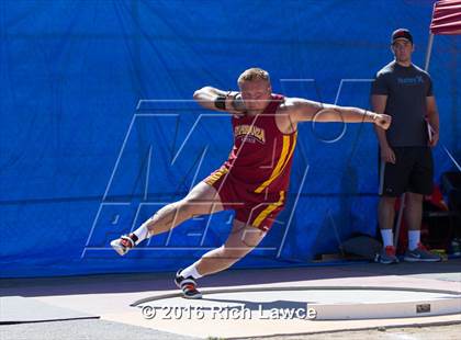 Thumbnail 3 in Orange County Track & Field Championships (Boys Varsity Shot Put) photogallery.
