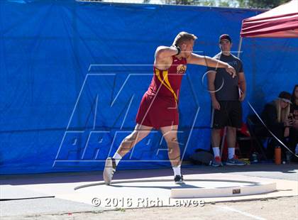 Thumbnail 2 in Orange County Track & Field Championships (Boys Varsity Shot Put) photogallery.