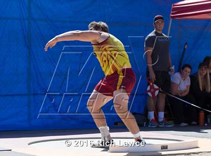 Thumbnail 2 in Orange County Track & Field Championships (Boys Varsity Shot Put) photogallery.