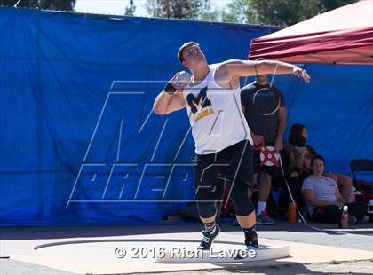 Thumbnail 1 in Orange County Track & Field Championships (Boys Varsity Shot Put) photogallery.