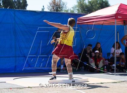 Thumbnail 2 in Orange County Track & Field Championships (Boys Varsity Shot Put) photogallery.