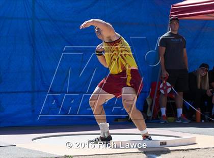 Thumbnail 1 in Orange County Track & Field Championships (Boys Varsity Shot Put) photogallery.