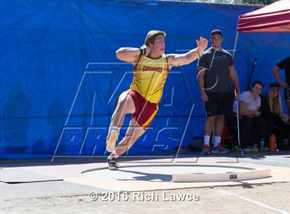 Thumbnail 3 in Orange County Track & Field Championships (Boys Varsity Shot Put) photogallery.