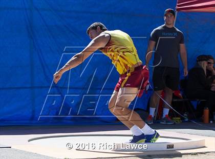 Thumbnail 3 in Orange County Track & Field Championships (Boys Varsity Shot Put) photogallery.