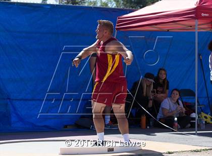 Thumbnail 2 in Orange County Track & Field Championships (Boys Varsity Shot Put) photogallery.