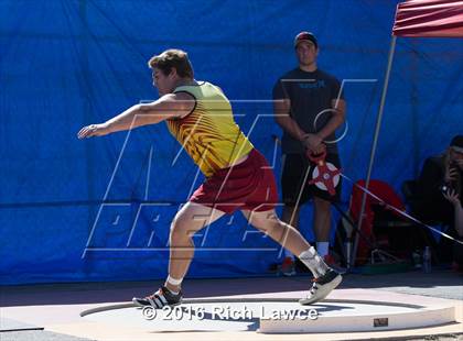Thumbnail 2 in Orange County Track & Field Championships (Boys Varsity Shot Put) photogallery.