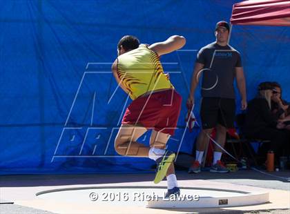 Thumbnail 2 in Orange County Track & Field Championships (Boys Varsity Shot Put) photogallery.