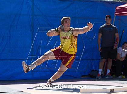 Thumbnail 1 in Orange County Track & Field Championships (Boys Varsity Shot Put) photogallery.
