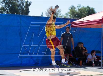 Thumbnail 3 in Orange County Track & Field Championships (Boys Varsity Shot Put) photogallery.