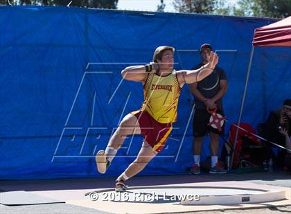 Thumbnail 3 in Orange County Track & Field Championships (Boys Varsity Shot Put) photogallery.