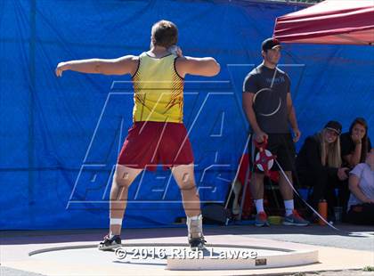 Thumbnail 2 in Orange County Track & Field Championships (Boys Varsity Shot Put) photogallery.