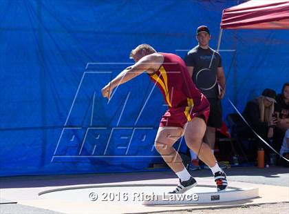 Thumbnail 2 in Orange County Track & Field Championships (Boys Varsity Shot Put) photogallery.