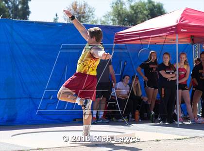 Thumbnail 3 in Orange County Track & Field Championships (Boys Varsity Shot Put) photogallery.