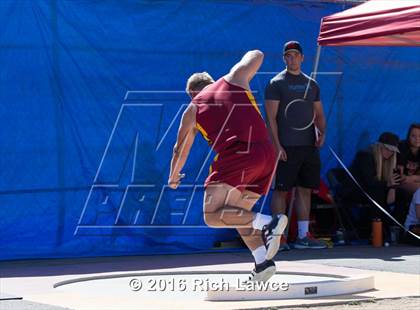 Thumbnail 1 in Orange County Track & Field Championships (Boys Varsity Shot Put) photogallery.