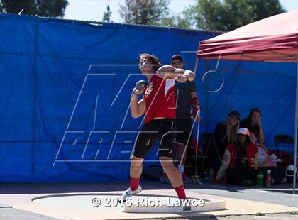 Thumbnail 1 in Orange County Track & Field Championships (Boys Varsity Shot Put) photogallery.