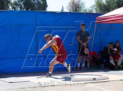 Thumbnail 3 in Orange County Track & Field Championships (Boys Varsity Shot Put) photogallery.