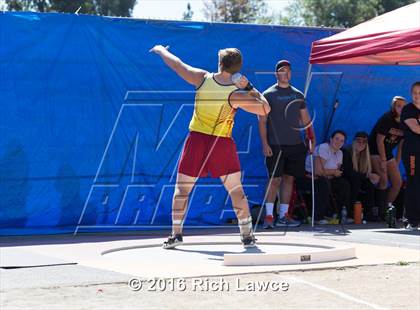 Thumbnail 2 in Orange County Track & Field Championships (Boys Varsity Shot Put) photogallery.