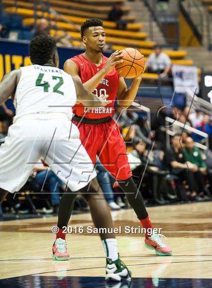 Thumbnail 2 in Orange Lutheran vs. De La Salle (MaxPreps MLK Classic) photogallery.