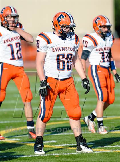 Thumbnail 3 in Evanston v Loyola Academy (IHSA Class 8A Playoffs) photogallery.