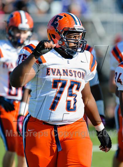 Thumbnail 2 in Evanston v Loyola Academy (IHSA Class 8A Playoffs) photogallery.