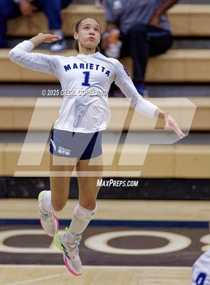 Thumbnail 1 in Campbell @ Marietta (GHSA AAAAAA State Volleyball Tournament - 1st Round) photogallery.