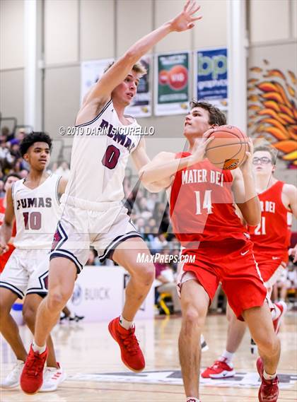 Thumbnail 2 in Mater Dei vs Perry (Hoophall West Tournament)  photogallery.