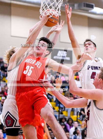 Thumbnail 2 in Mater Dei vs Perry (Hoophall West Tournament)  photogallery.
