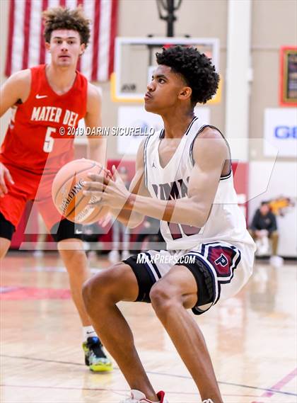 Thumbnail 2 in Mater Dei vs Perry (Hoophall West Tournament)  photogallery.