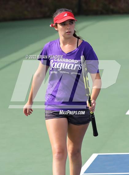 Thumbnail 2 in NCHSAA Women's Tennis Doubles 3A Championship - Day 1 photogallery.