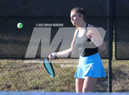 Thumbnail 3 in NCHSAA Women's Tennis Doubles 3A Championship - Day 1 photogallery.