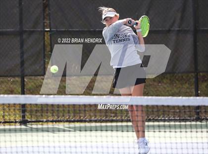 Thumbnail 1 in NCHSAA Women's Tennis Doubles 3A Championship - Day 1 photogallery.