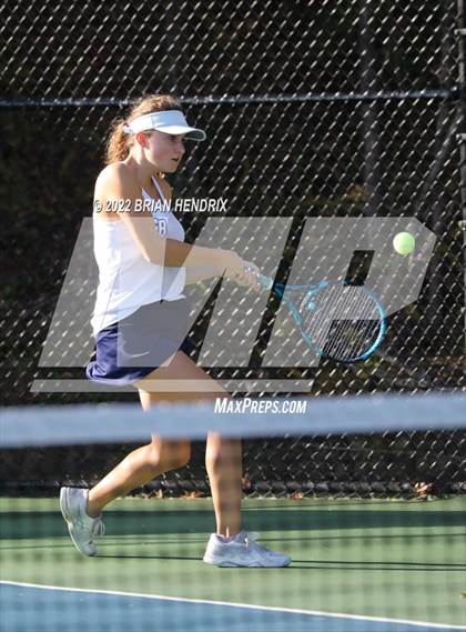 Thumbnail 1 in NCHSAA Women's Tennis Doubles 3A Championship - Day 1 photogallery.