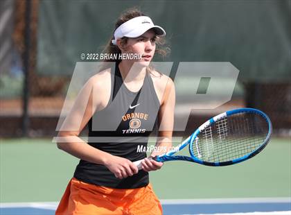 Thumbnail 1 in NCHSAA Women's Tennis Doubles 3A Championship - Day 1 photogallery.