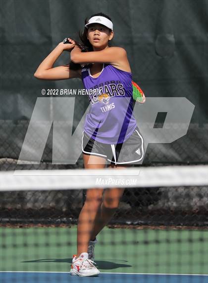 Thumbnail 2 in NCHSAA Women's Tennis Doubles 3A Championship - Day 1 photogallery.