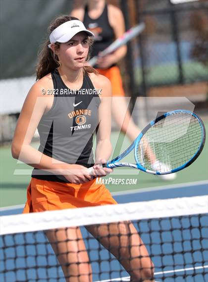 Thumbnail 3 in NCHSAA Women's Tennis Doubles 3A Championship - Day 1 photogallery.