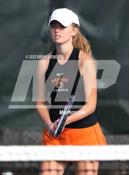 Thumbnail 3 in NCHSAA Women's Tennis Doubles 3A Championship - Day 1 photogallery.