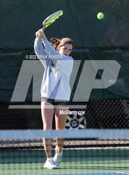 Thumbnail 1 in NCHSAA Women's Tennis Doubles 3A Championship - Day 1 photogallery.