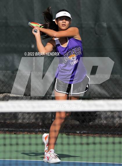 Thumbnail 1 in NCHSAA Women's Tennis Doubles 3A Championship - Day 1 photogallery.