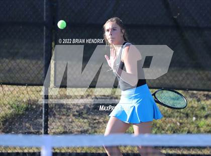 Thumbnail 2 in NCHSAA Women's Tennis Doubles 3A Championship - Day 1 photogallery.