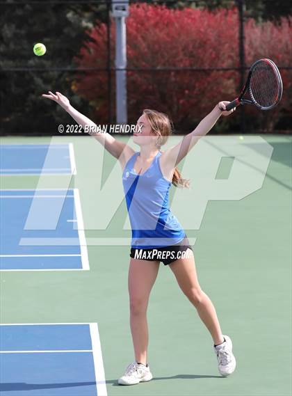 Thumbnail 2 in NCHSAA Women's Tennis Doubles 3A Championship - Day 1 photogallery.