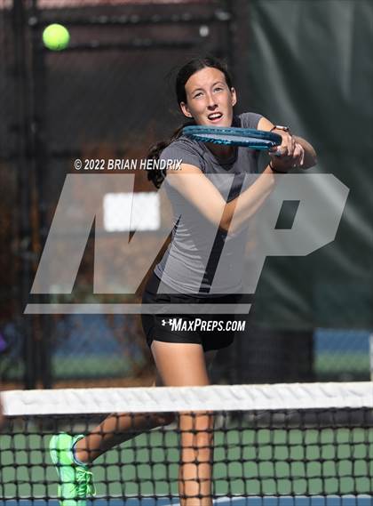 Thumbnail 2 in NCHSAA Women's Tennis Doubles 3A Championship - Day 1 photogallery.