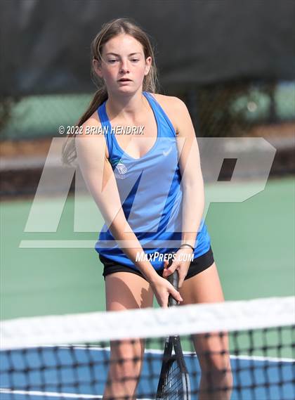 Thumbnail 1 in NCHSAA Women's Tennis Doubles 3A Championship - Day 1 photogallery.